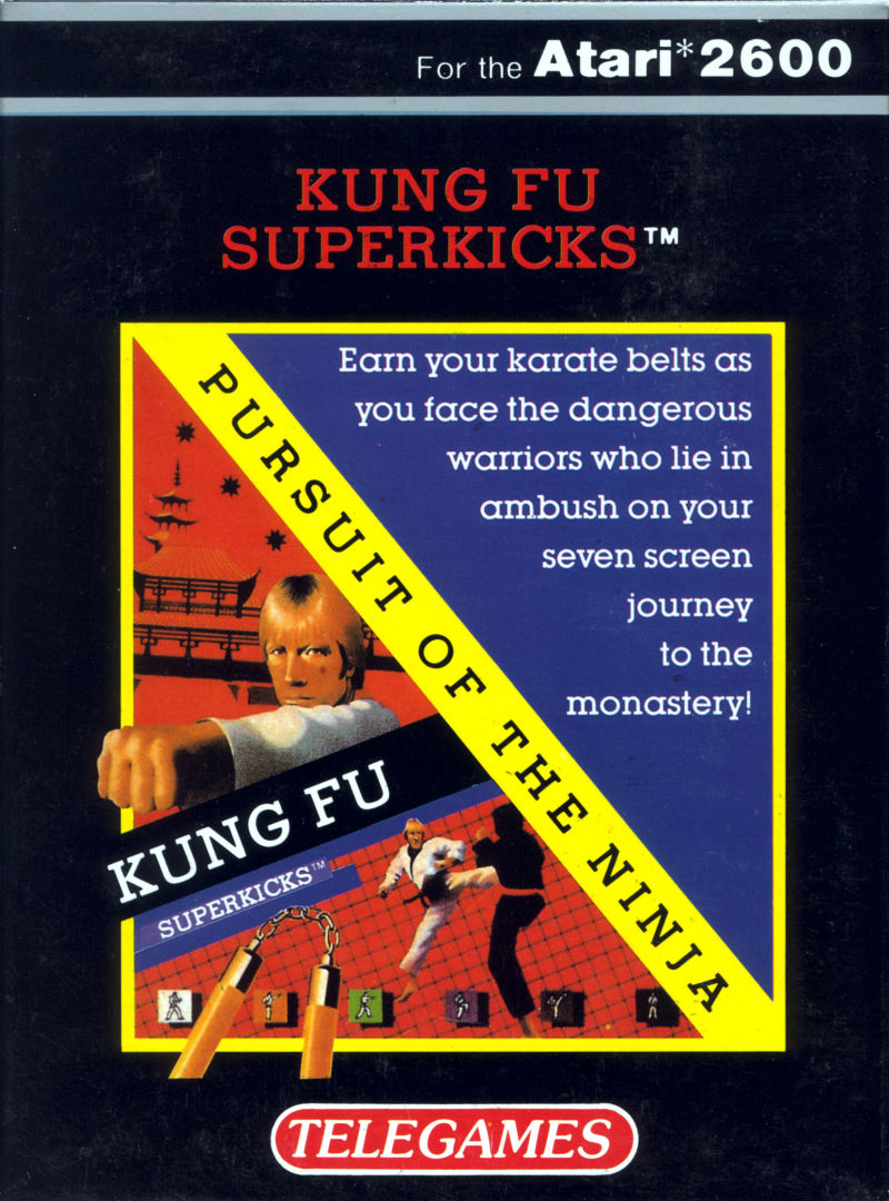 Chuck Norris Superkicks & Spike's Peak box art for Atari 2600